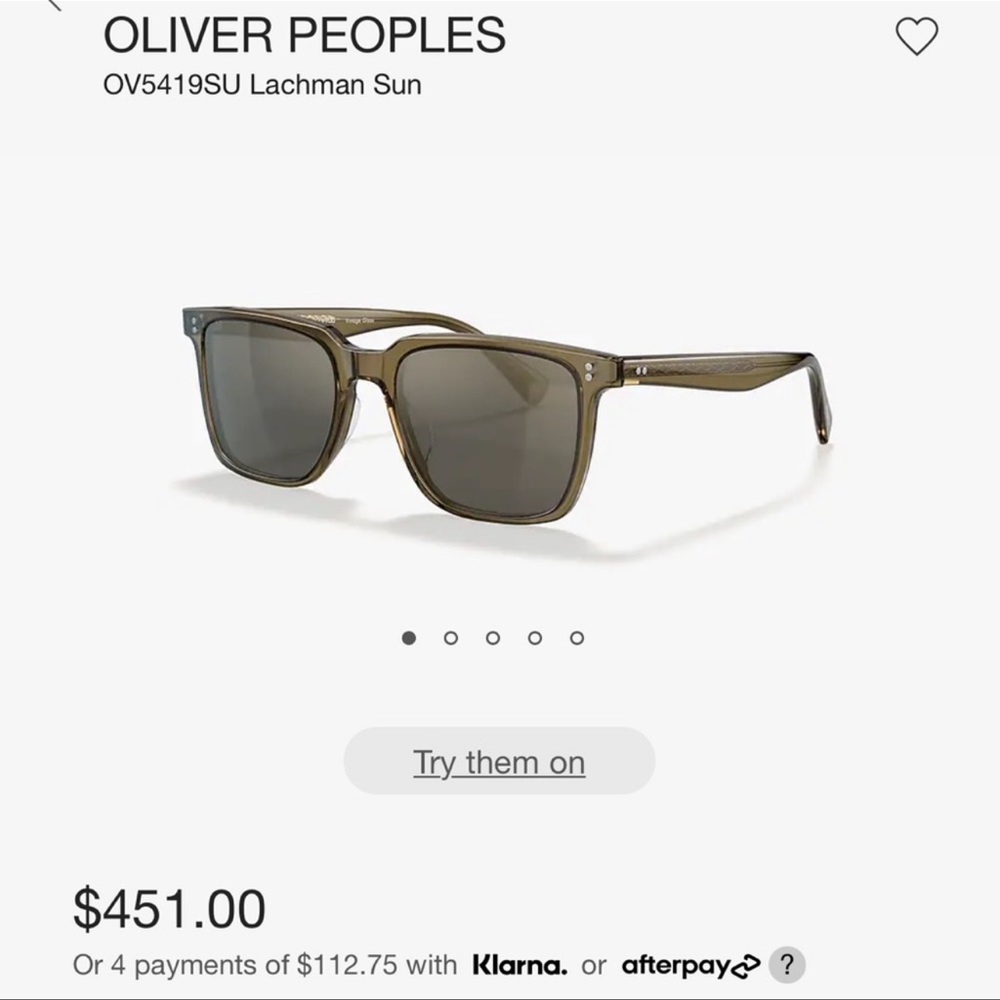 Oliver Peoples Lachman Sunglasses. Mens.